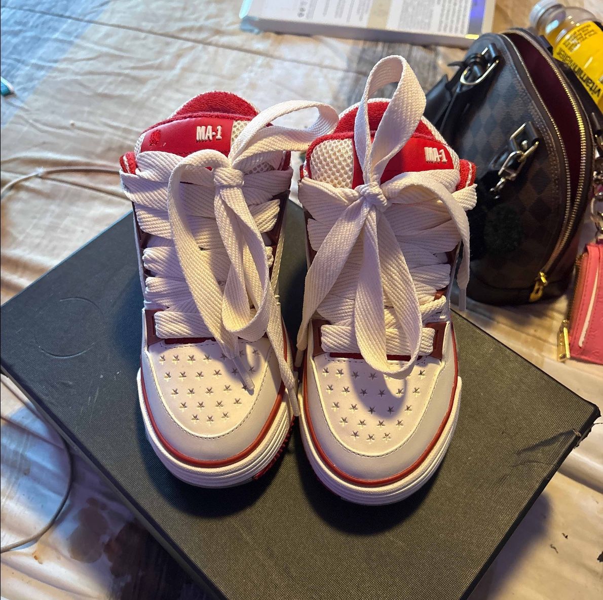 Amiri-MA1 " White & Red "