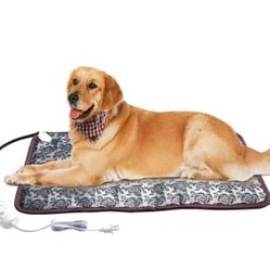 XXL Pet Heating Pad for Large Dog House Heater Indoor,Electric Adjustable Dog Warming Mat with Chew Resistant Cord Waterproof Heated Dog Bed Home,Easy