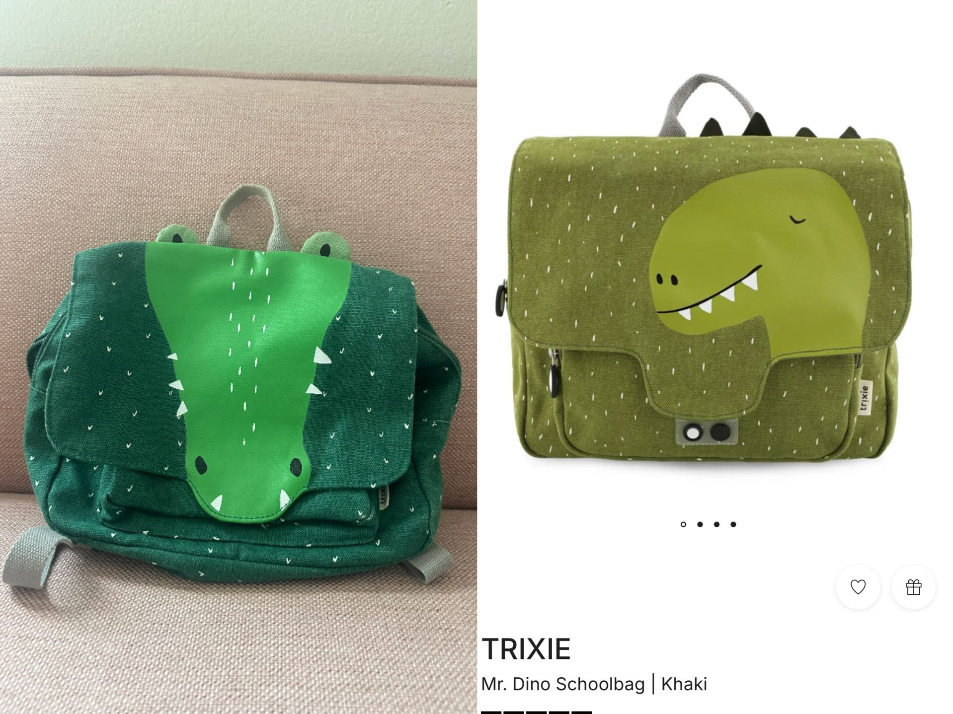Kids Toddler Alligator School Travel Backpack, Excellent Condition