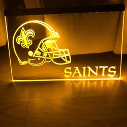  NEW ORLEAN SAINTS LED NEON GOLD LIGHT SIGN 8x12