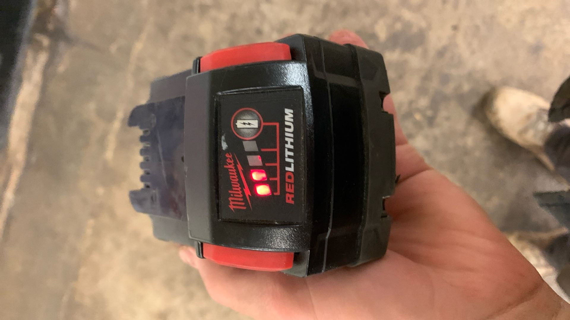 3 Milwaukee M18 Batteries. 2 New 1 Used