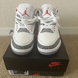 Size 10 Jordan 3 Fire Red