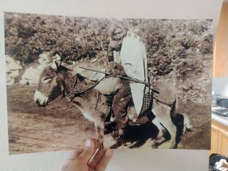 Historic photo print 12x18 of Apache warrior made from original photo