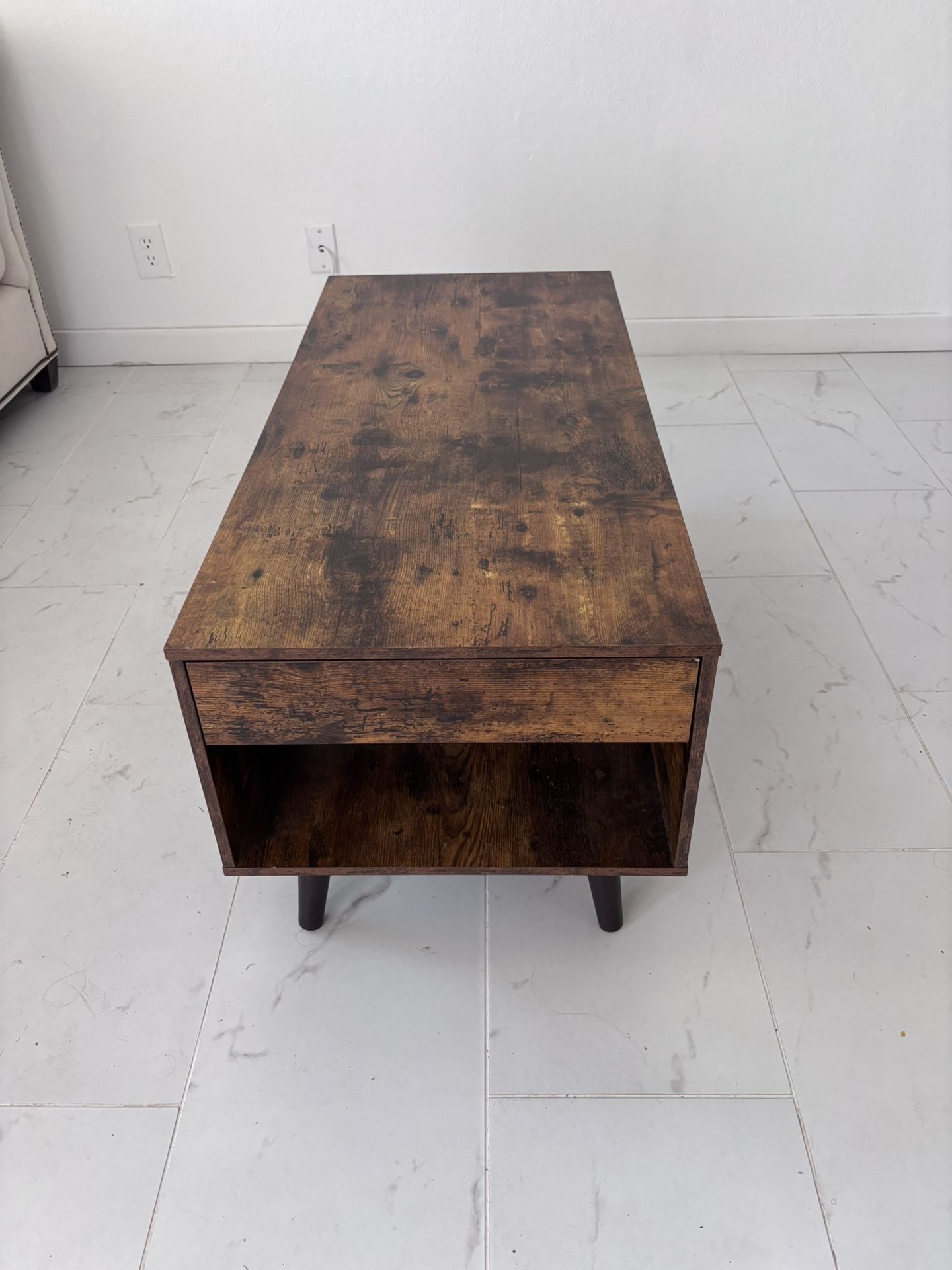 Modern Wood Coffee Table with Drawer