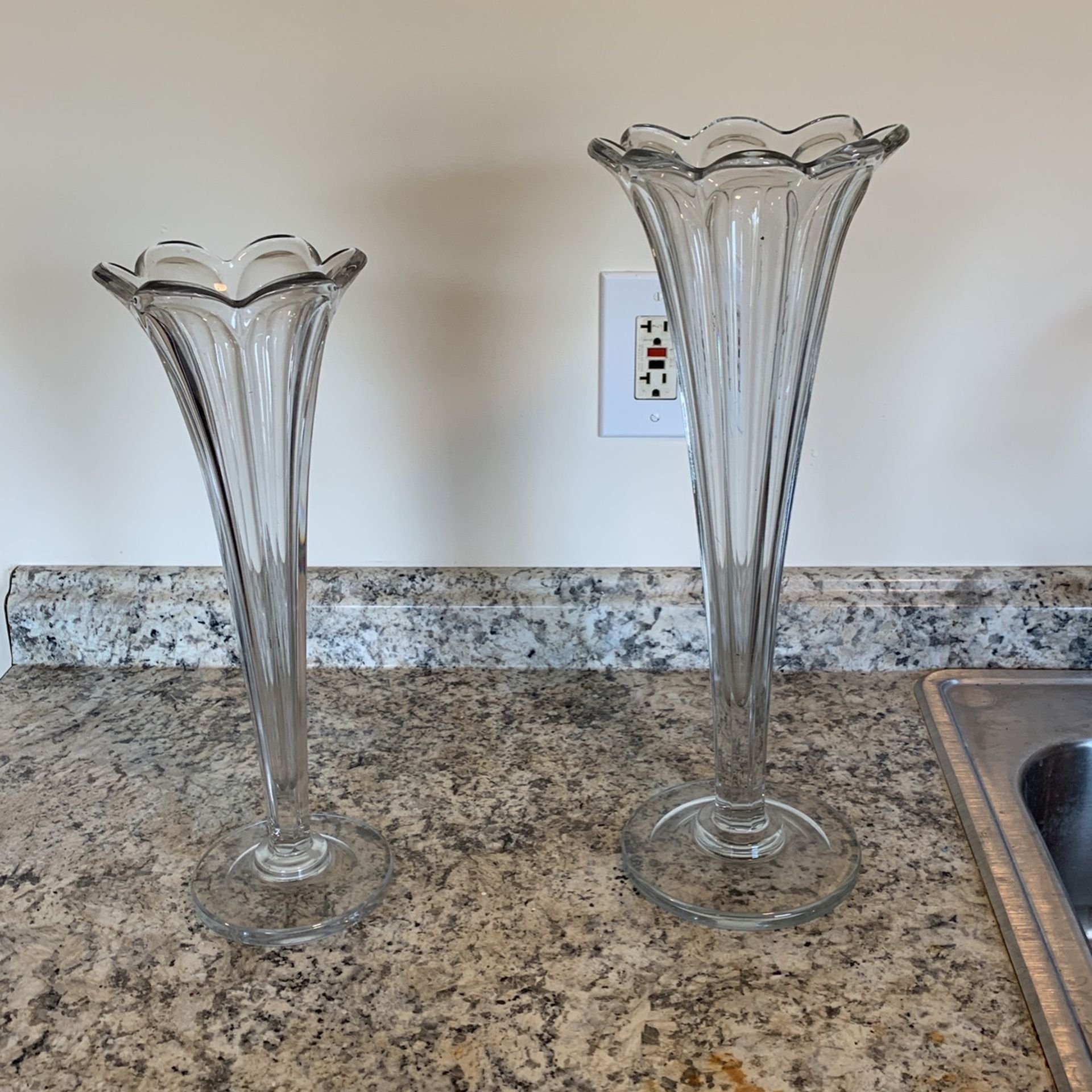 Fluted Vases