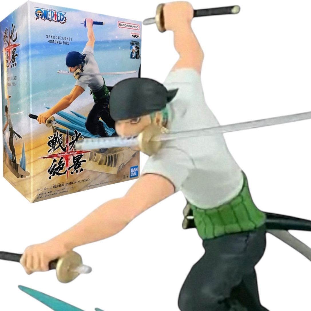 One Piece Roronoa Zoro Figure Banpresto Senkouzekkei Bandai Namco Anime Statue