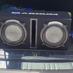Rockford Fosgate Punch 1 Dual 10" Subwoofers Speaker Box & Amp

