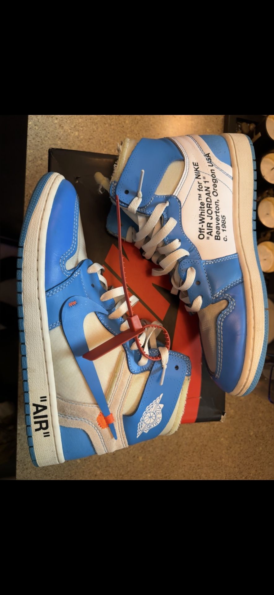 Off White Air Jordan 1 UNC 10.5