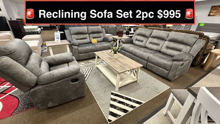 GREAT DEAL !!! New Sofa and love  seat with 4 recliners