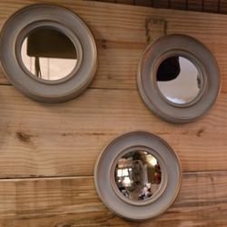 Set Of 3,  10 Inch Mirrors