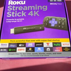 Brand New Roku Streaming Stick 4k w/ Voice Remote