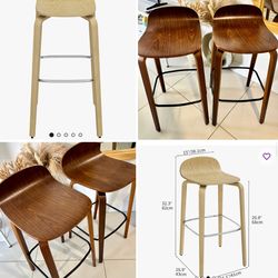 Wayfair wood bar stools (set of 2) - only a year old