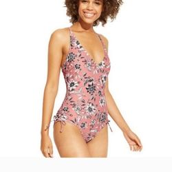 Kona Sol Floral One Piece swimsuit Sz XL