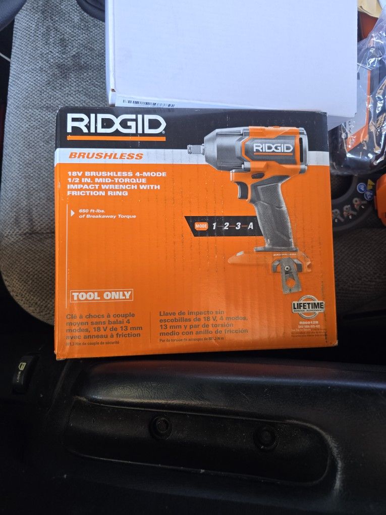 18v Brushless 4-mode 1/2" Mid Torque Impact Wrench