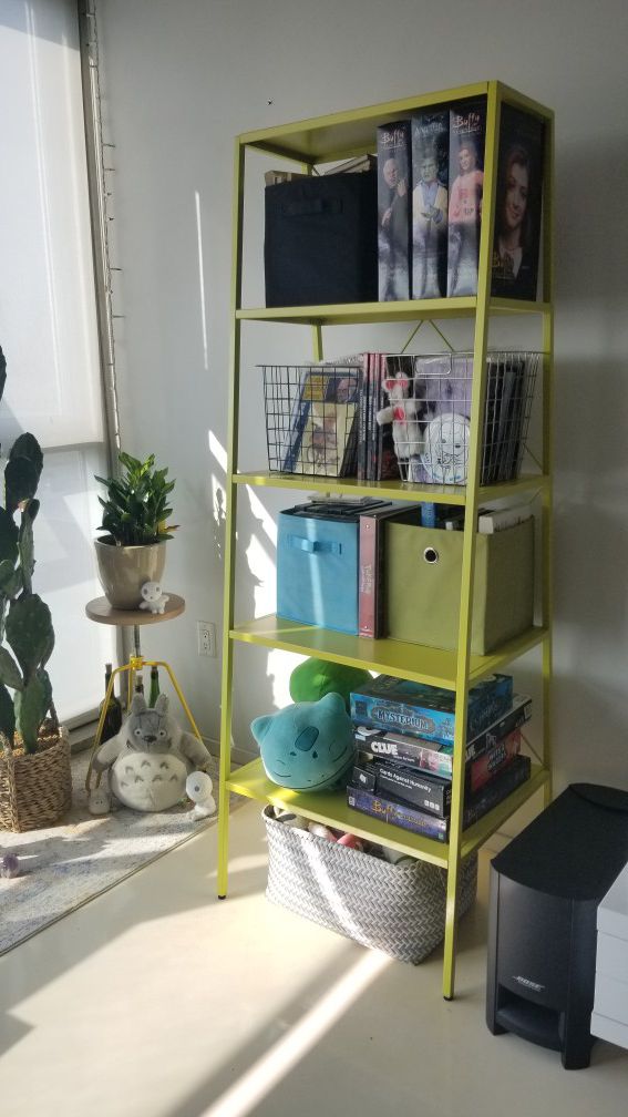 CB2 Lime Green Modern Bookcase Bookshelves