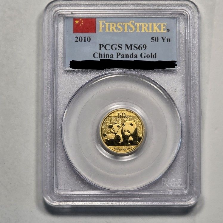 2010 China Gold Panda 1/10oz Gold coin