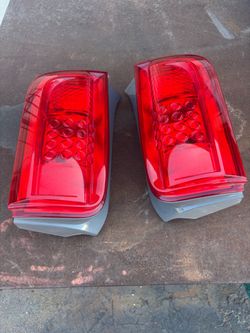 LED Tail Lights Pair Red Lens