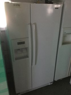 Kenmore 33 inch white side by side refrigerator/ 90 day warranty/ delivery and install are available