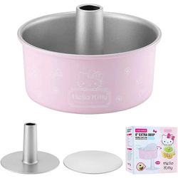 CHEFMADE Hello Kitty Angel Food Cake Pan, 8-Inch with 2 Removable Loose Bottoms 