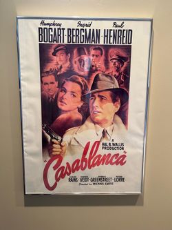 Casablanca movie poster + life-size Humphrey Bogart
