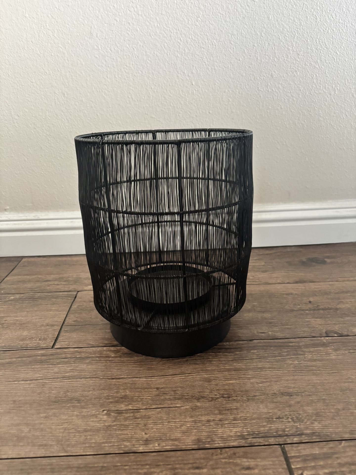 World Market Lantern, Black Wire Candle Holder