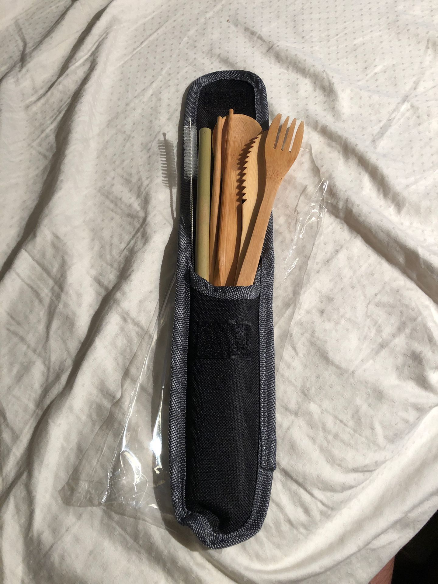 Bamboo utensil set