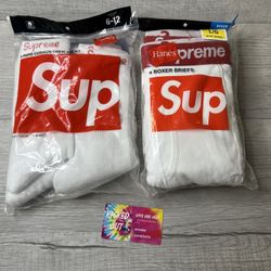 *NEW* Supreme Socks And Briefs - 4 Pairs Of socks And 4 Pairs Of Briefs 