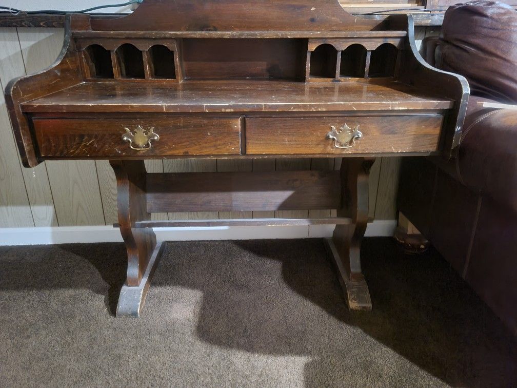 Letter Writing Desk, Solid Wood, Old Craftsmanship, 