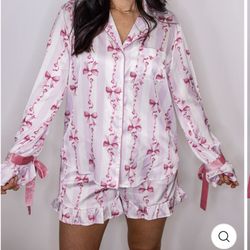 Satin Bow Pj Set 