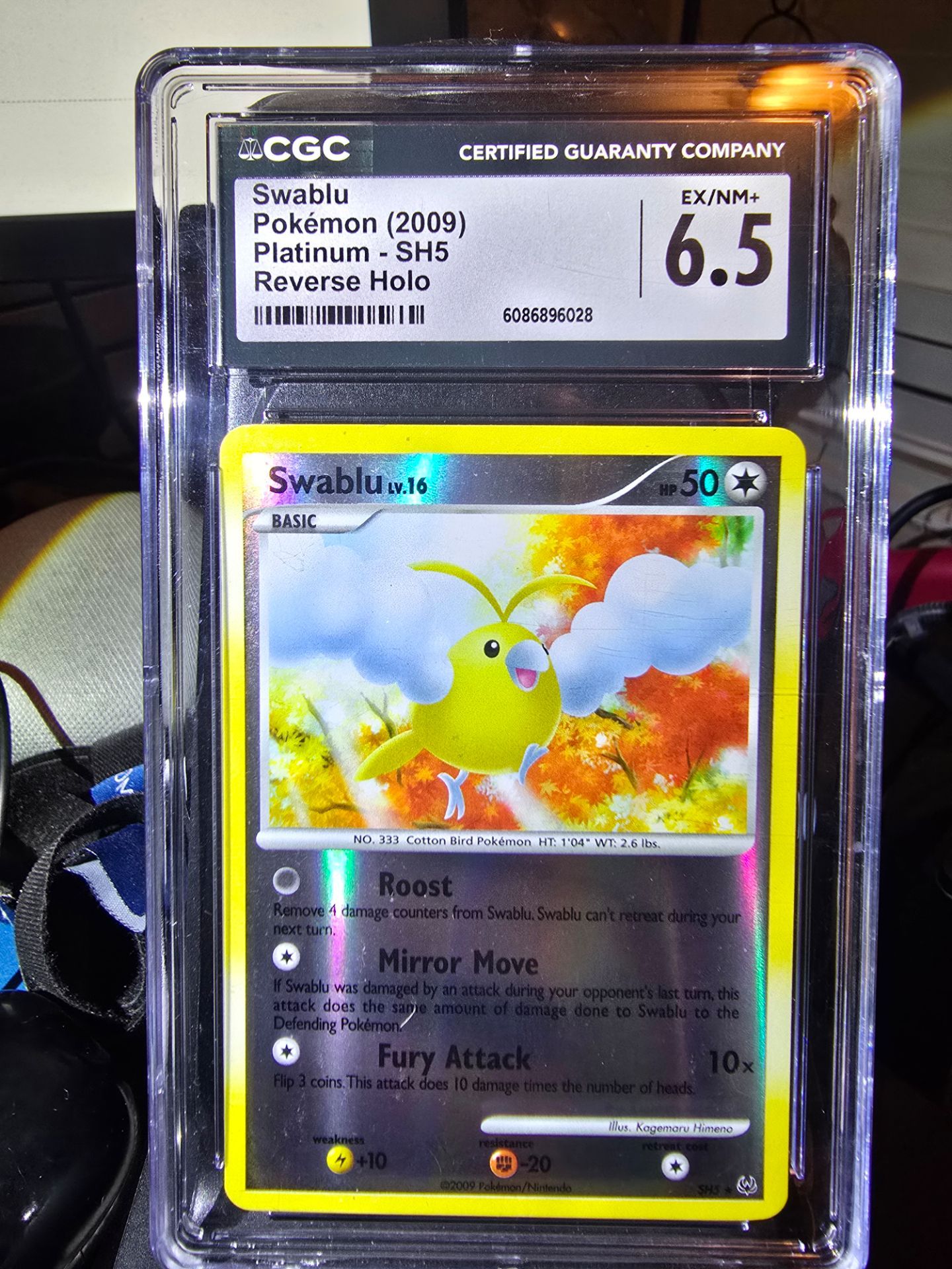 Swablu Pokémon Platinum SH5 Reverse Holo EX/NM 6.5