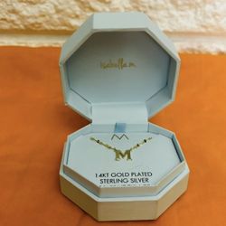 isabella m M 14 kt GOLD PLATED STERLING SILVER 16+2" NECKLACE