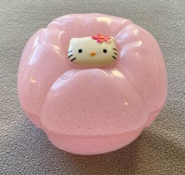 Hello Kitty Pink Glitter Container