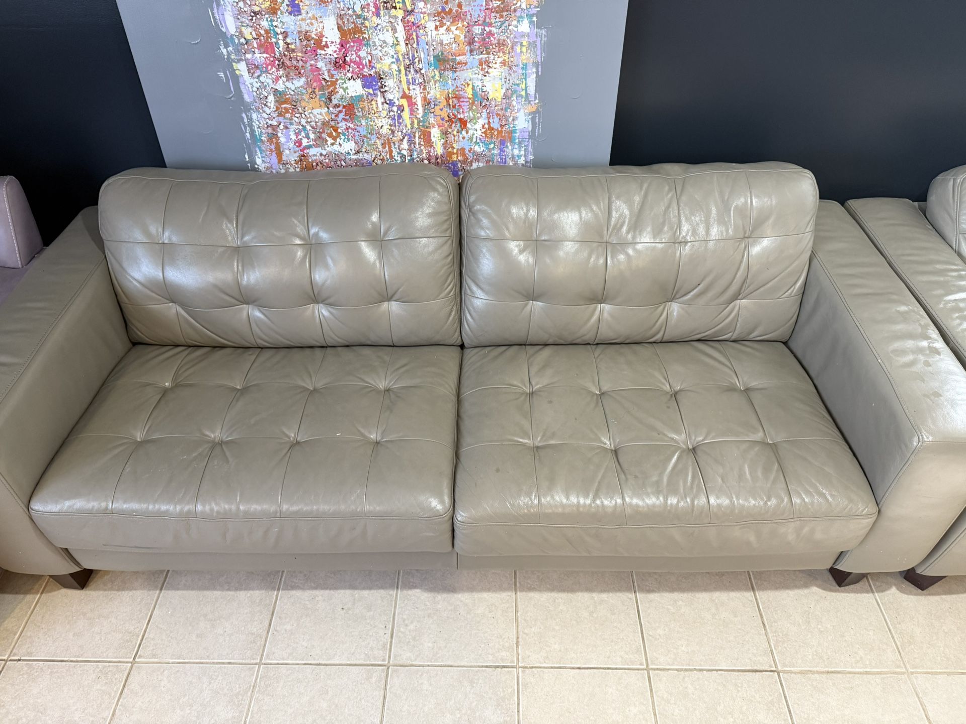 “🔥 Genuine Leather Sofa & Loveseat – $950 OBO 🔥