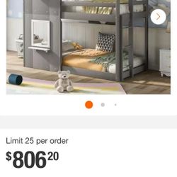 Twin Over Twin White Bunk Bed