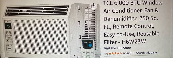 AIR CONDITIONER — 6,000 BTU — NEW IN BOX