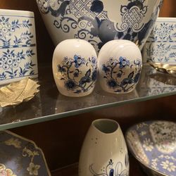 Delft Ceramic Blue and White Salt and Pepper Shakers