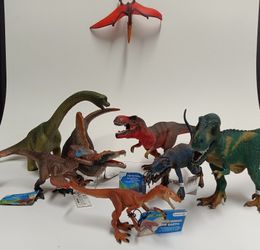 Schleich® Dinosaur 8 Piece Detailed Collectible Figures Lot