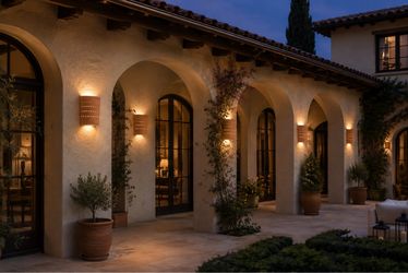 6-Like NEW Vintage MEDITERRANEAN Terra Cotta Wall Scones Lights w wiring WORKS GREAT