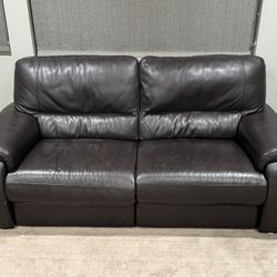 Electric Recliner Leather Couch Set