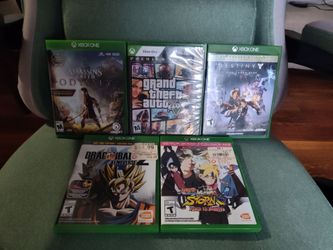 5 Xbox One Games Bundle - GTA V, Naruto, Dragon Ball, Destiny, Assassin’s Creed