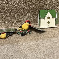 Target  Feathered Friends Birds Chickadee Yellow wooden birdhouse set of 3