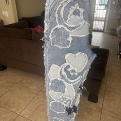 Menace Patchwork Denim Pants