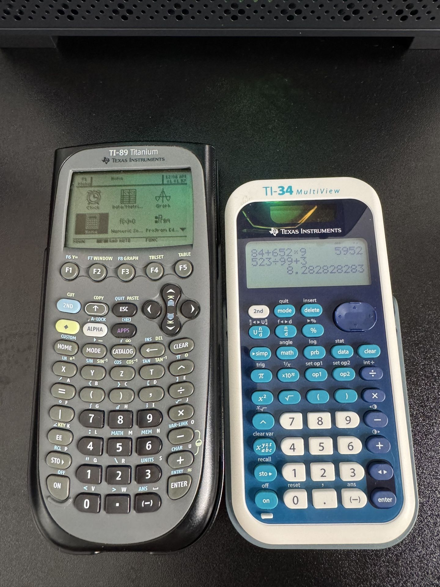 Texas Instruments TI-89 Titanium & TI-34 Multiview