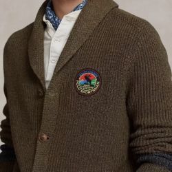 Ralph Lauren Polo Chief Western Sportsman Aztec Indian Shawl Cardigan Sweater XL