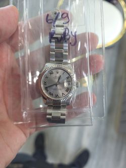 Rolex- 31mm Date Just 18K White Gold bezel Fluted