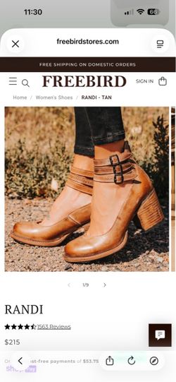 $65 FREEBIRD SIZE 8 Leather handcrafted
