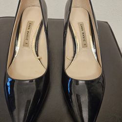 Black Patent Leather Heels 36