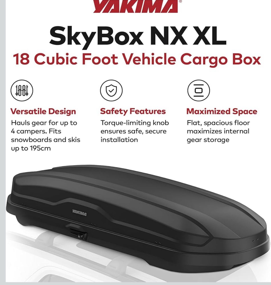 Yakima SkyBox NX XL 18 Roof Top Cargo Carrier