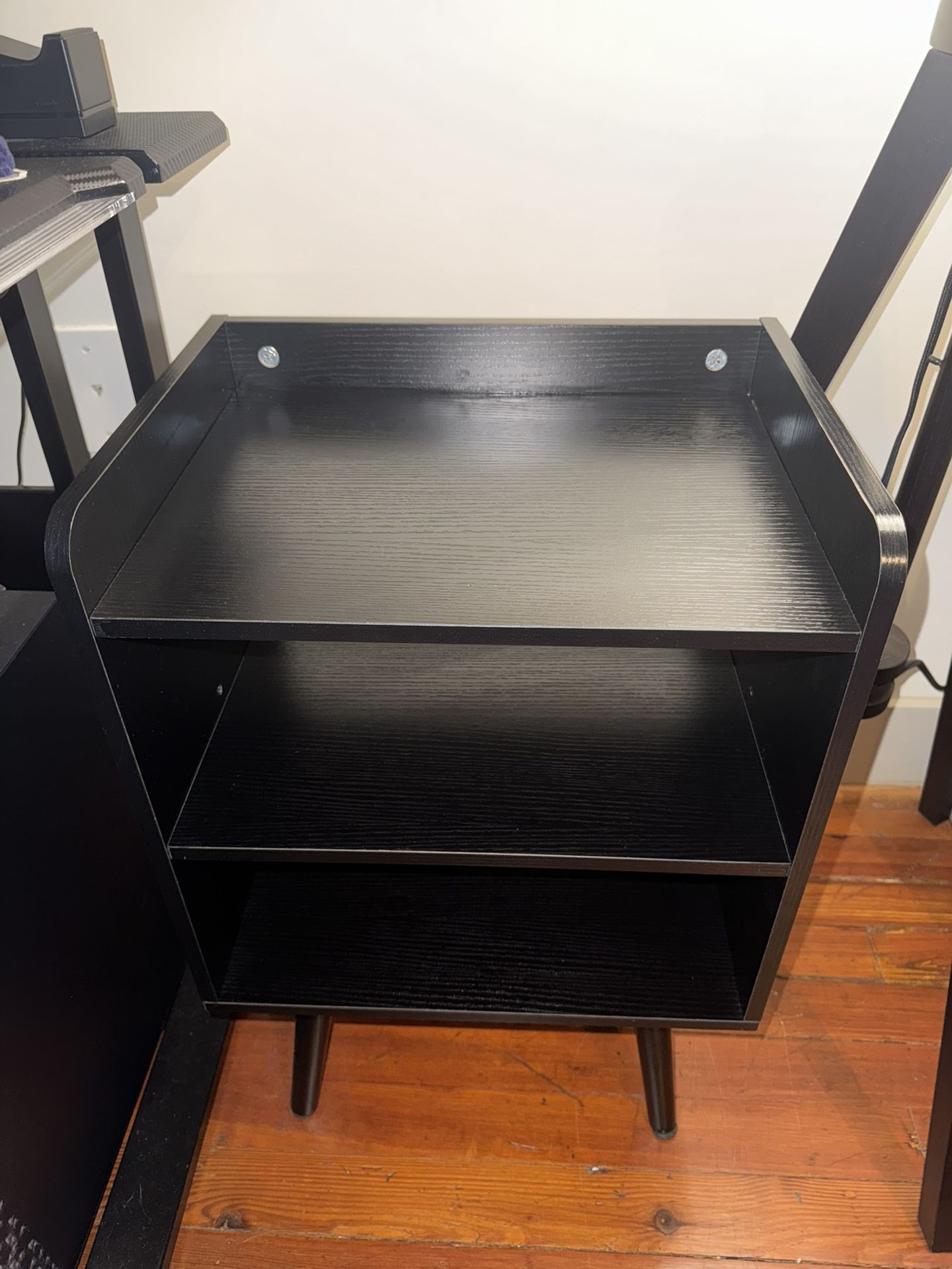 end table/nightstand, 2 tiered, black