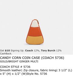 COACH Candy Corn Coin Purse (Price Is Each)